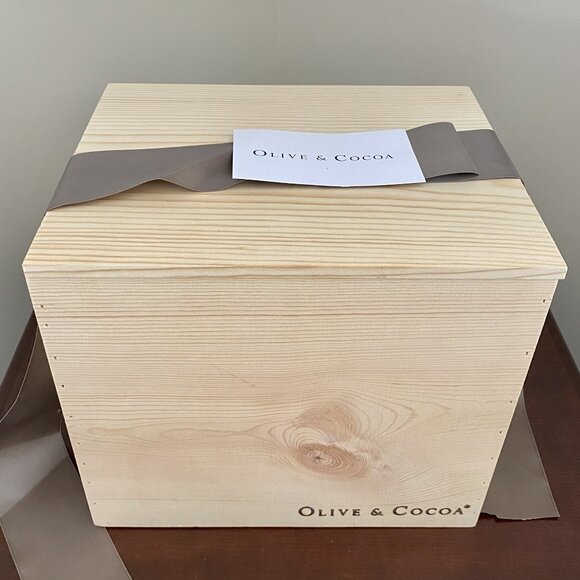 Olive & Cocoa Unfinished Wood Crate NWOT - Picture 3 of 12
